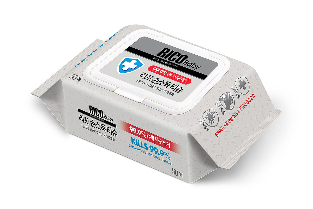 2 50-packs of RICO Hand Sanitizing Wipes