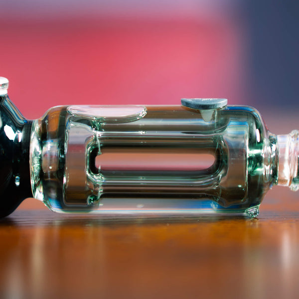 Close-up of the Revolver Coil's four straight tubes inside the freezable glycerin chamber